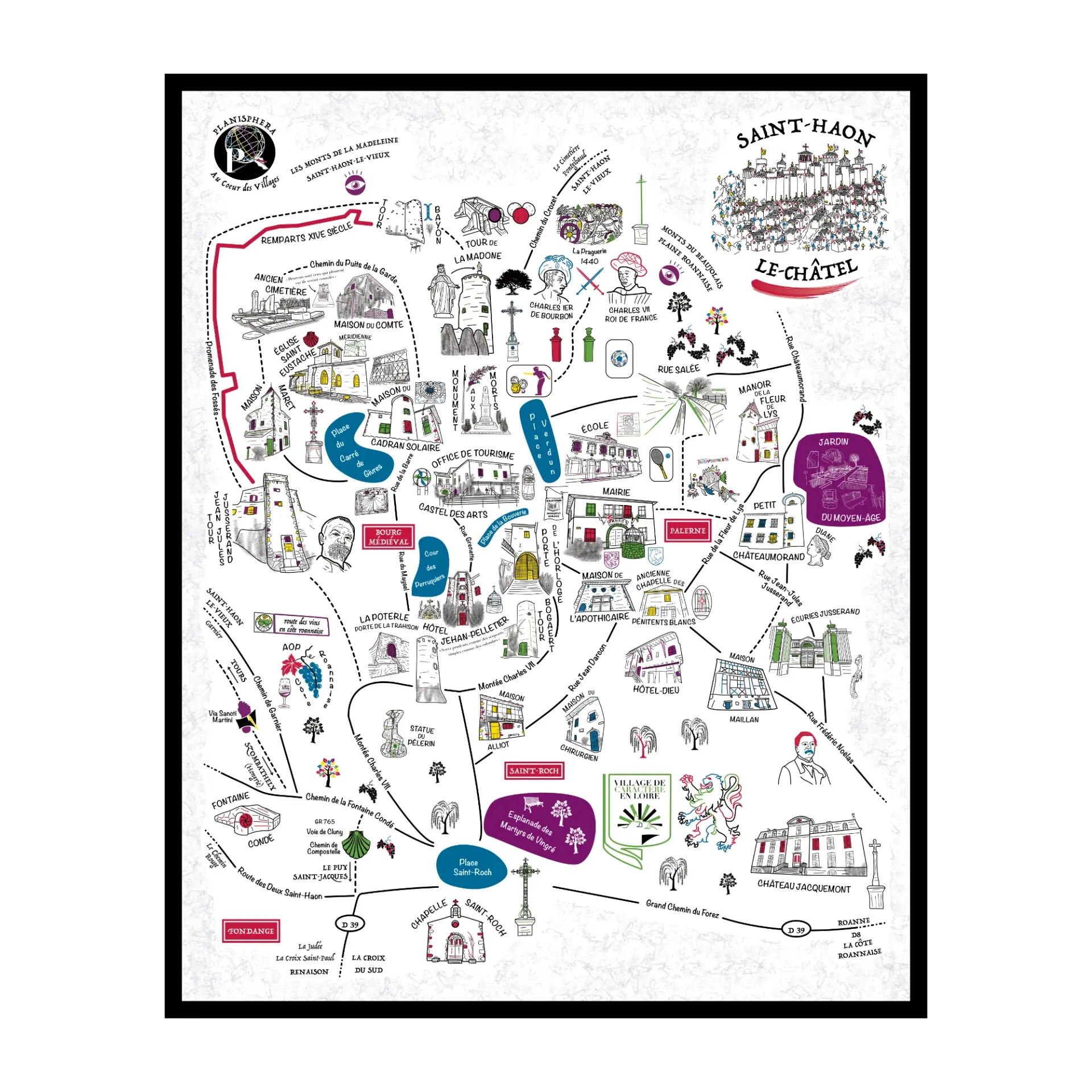 Saint-Haon-le-Châtel (Couleur artistique, Sans Plastification)